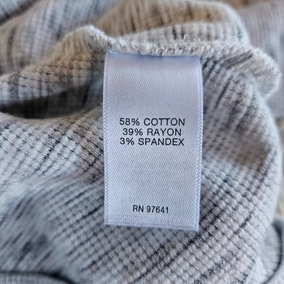 J. Jill Waffle Top Size XSP Gray Kangaroo Pocket Cotton Blend (Petite) - Picture 4 of 8